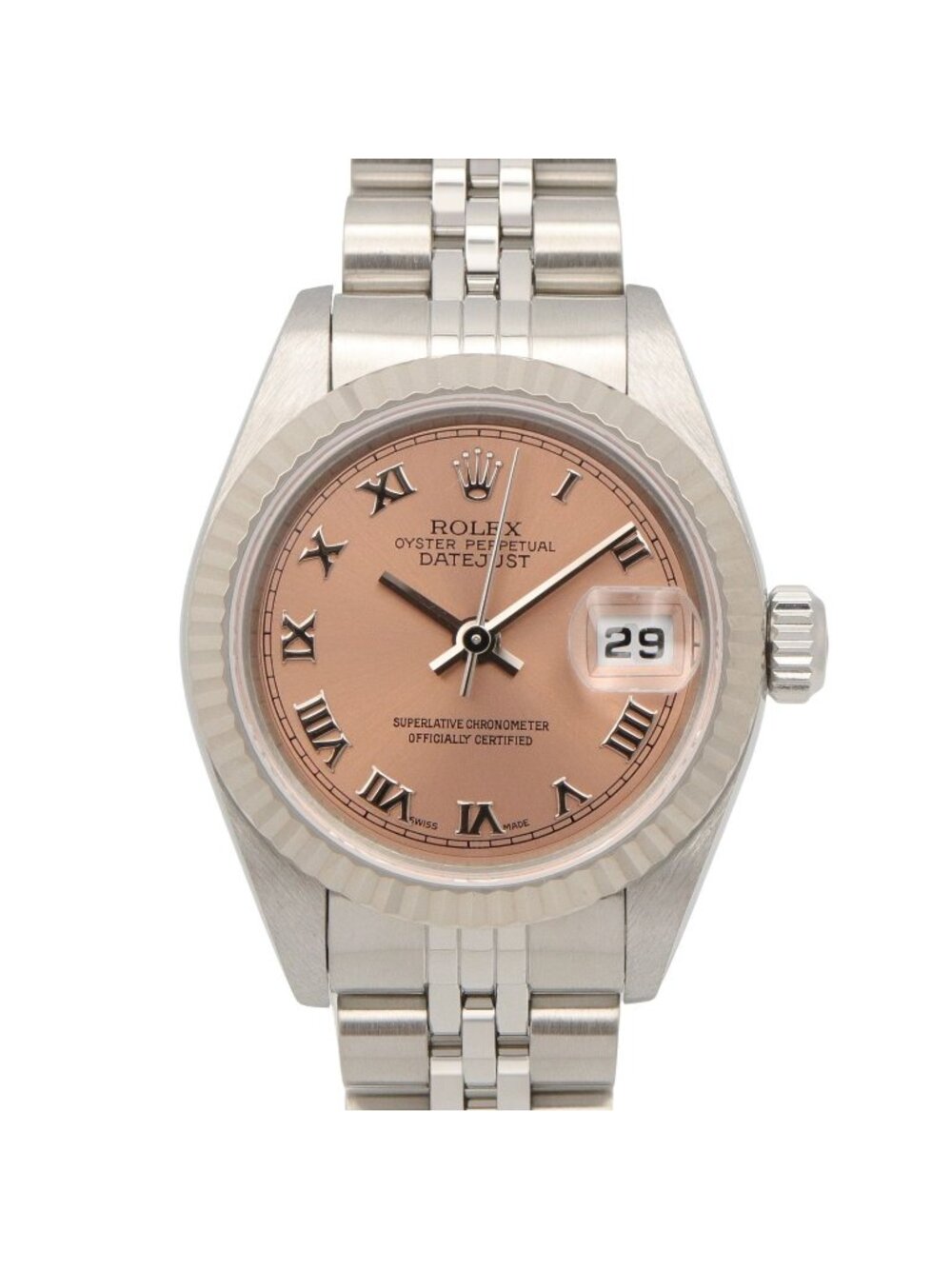 Rolex Watch Datejust 18k White Gold Stainless Steel